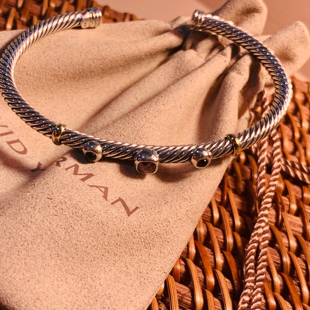 ❣️❣️David Yurman Red Garnet/ Onyx Renaissance Bracelet ❣️❣️